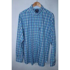 Saint James Men's Size 46/XL Multicolor Check Long Sleeve Shirt